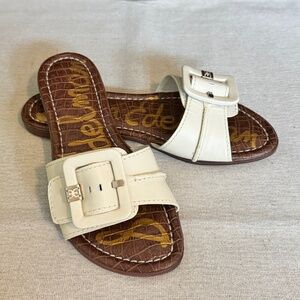 Sam Edelman Gaige Slide Sandal in Ivory Leather - In Box